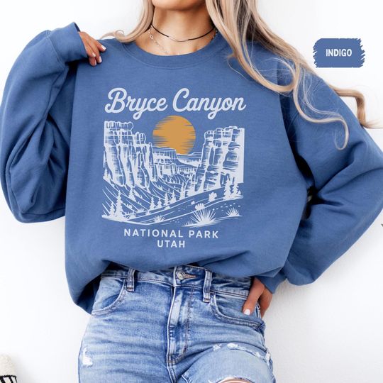 Vintage National Park Sweatshirt, Retro Bryce Canyon Sweatshirt, Outdoor Adventure Gift, Nature Lover Jumper, Hiking Apparel