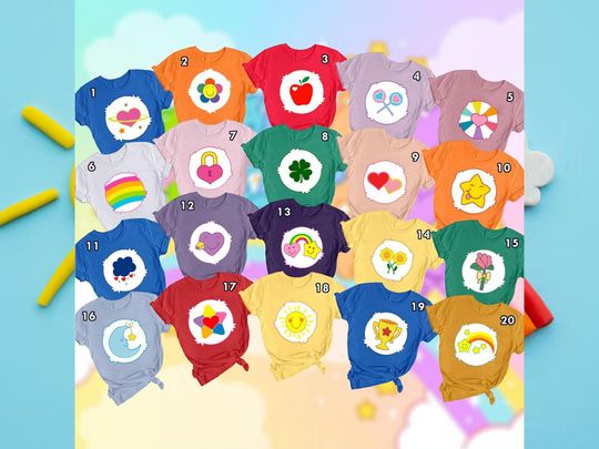 Discover Care Bear Costume Shirt, Care Bear Shirt, Bears Group Matching Shirt, Funshine Bear Shirt,teacher Halloween Costume, Grumpy Care Bear Shirt