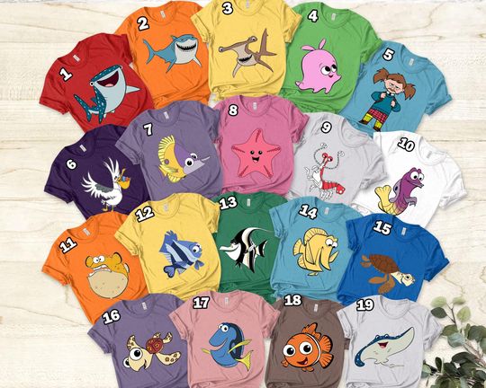 Finding Nemo Family Birthday Shirt,Finding Dory Family Birthday Shirt,Matching Family Nemo Dory Shirt ,Halloween Costume