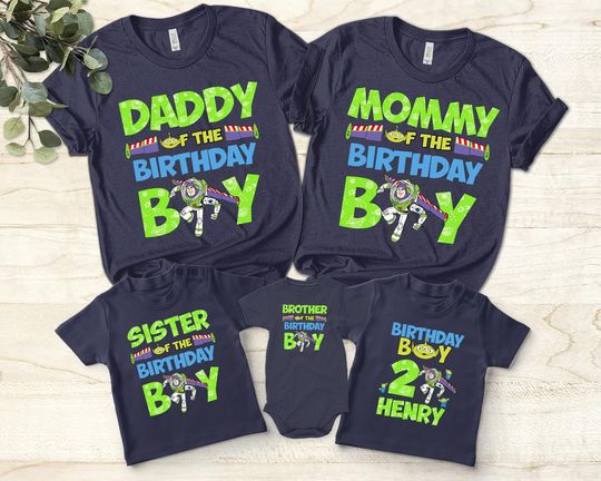 Buzz Lightyear Birthday Shirt, Toy Story Birthday, Buzz Lightyear Family Birthday shirt, Toy Story Matching Family Birthday shirtt