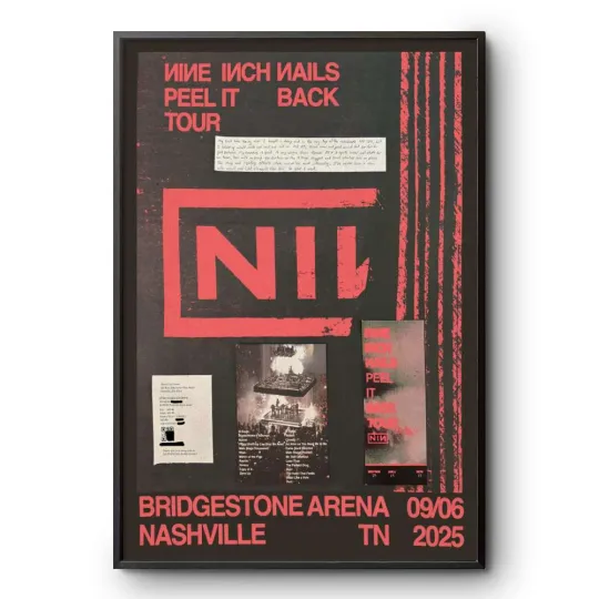 Discover Nine Inch Nails Bridgestone Arena, Nashville, Tennessee September 6 2025 Poster