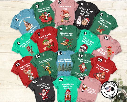 Discover Family Christmas Shirts Christmas Song Pun Shirts Group Holiday Shirts Funny Christmas Graphic T-Shirt Matching Christmas Shirts