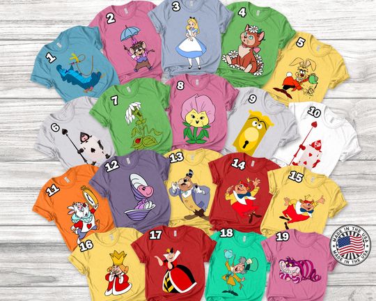Alice in Wonderland ShirtDisney Alice ShirtThe Cheshire Cat ShirtThe Tweedles ShirtWonderland Costume ShirtDisney Group Shirt