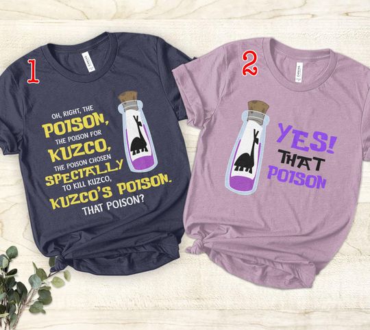 Discover The Emperor's New Groove Shirt, Oh Right The Poison, Krock Shirt, Disney Villains Matching Shirt, Best Friend Shirts, Disney Couple Shirt
