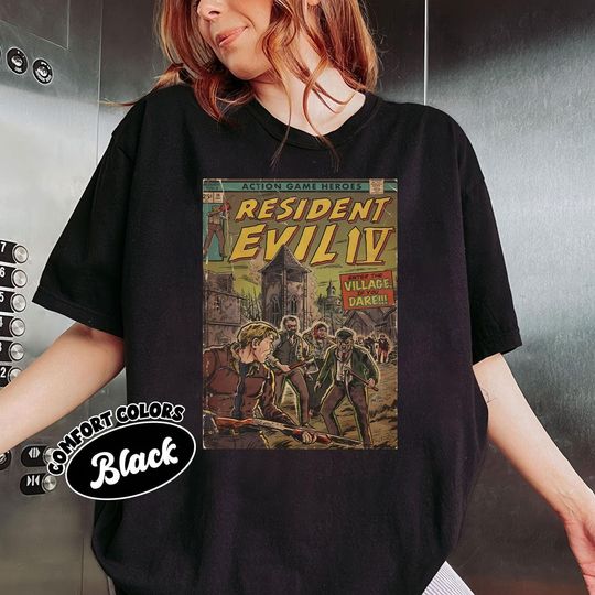 Retro Resident Evil IV  T-Shirt, Raccoon City Leon Kennedy Shirt