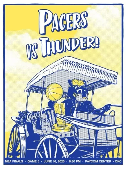 Discover Pacers vs Thunder game 5 June 16th 2025 Paycom center poster