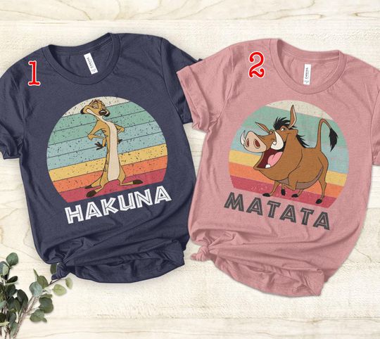 Hakuna Matata Shirt, Disney Lion Couple shirt, Disney Trip Shirt, Lion King Timon Pumbaa shirt, Disney Family Shirt, Disneyland Shirt