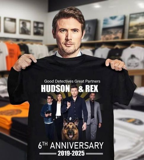Discover Good Detectives Great Partners Hudson And Rex 6th Anniversary T-Shirt, Charlie Hudson Tee