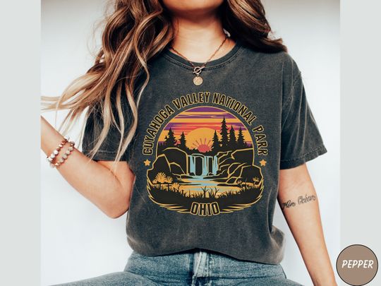 Discover Vintage Cuyahoga Valley National Park shirt, Ohio Tshirt, Comfort Colors, Cuyahoga Waterfalls, Hiking Shirt, Camping Trip Cuyahoga T shirt