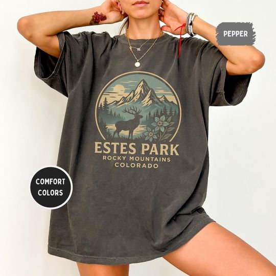 Discover Vintage Estes Park Colorado Retro T-shirt, Mountain Lover Gift, Outdoor Adventure Apparel