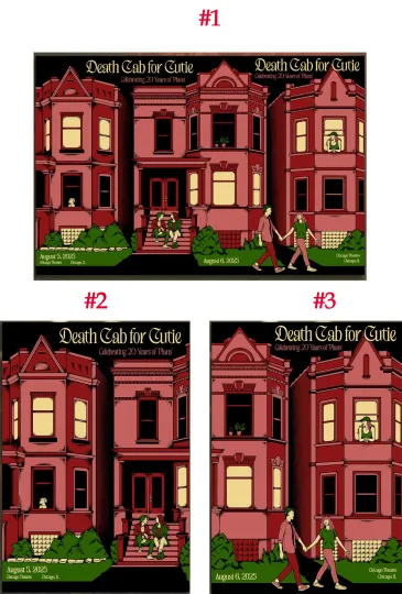 Discover Death Cab For Cutie Chicago Theatre IL August  5-6 2025 Landscape Poster