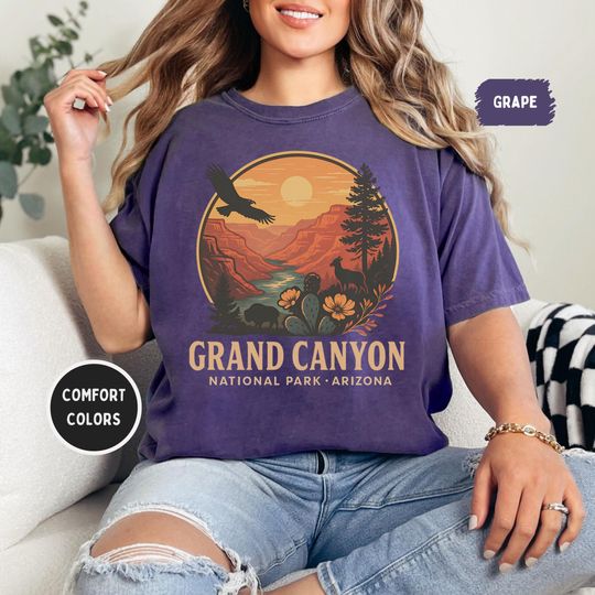 Discover Vintage Grand Canyon National Park T-shirt, Nature Lover Apparel, Arizonna Desert Tee, Outdoor Adventure gift Hiking