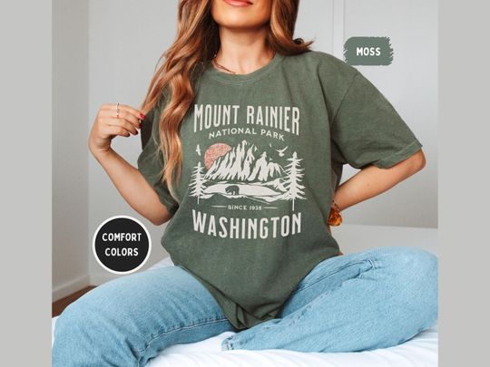 Discover Mount Rainier National Park shirt, Vintage Washington Tshirt, Mount Rainier National Park gift