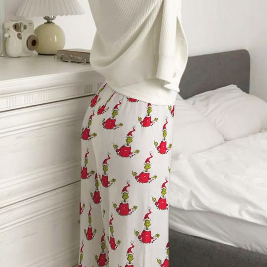 Discover Funny Christmas Character Pajama Pants for Women, Cozy Holiday Lounge Pants