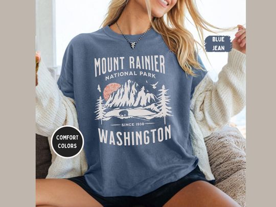 Discover Mount Rainier National Park shirt, Vintage Washington Tshirt, Mount Rainier National Park gift