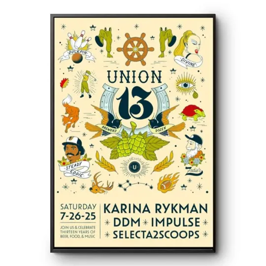 Discover Union Craft Brewing 13th Anniversary July 26 2025 Poster