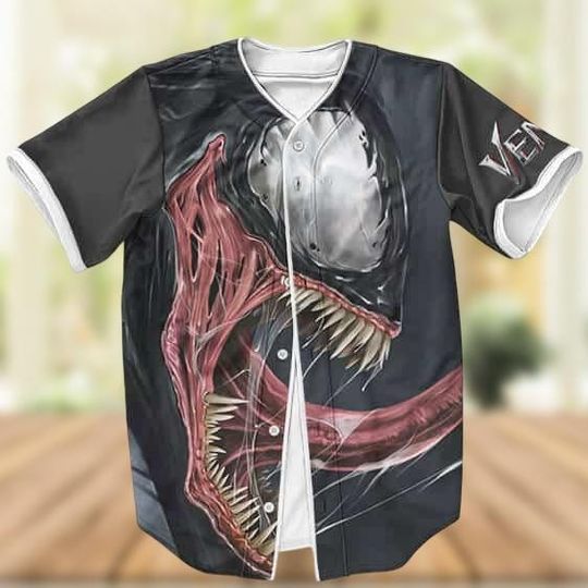 Venom Symbiote Baseball Jersey Men’s Superhero Movie Shirt