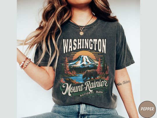 Discover Mount Rainier National Park shirt, Vintage Washington Tshirt, Mount Rainier National Park gift