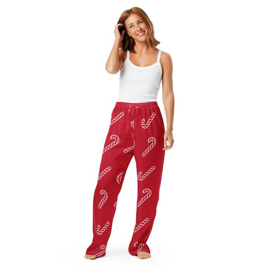Discover Candy Cane Christmas Pajama Pants Women's Cozy Holiday Loungewear