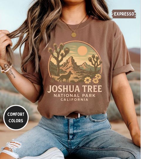 Vintage Joshua Tree National Park T-shirt, Nature Lover Apparel, California Desert Tee, Outdoor Adventure gift Hiking