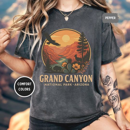 Discover Retro Gand Teton National Park T-shirt, Nature Lover Apparel, Wyoming Mountains Tee, Outdoor Adventure gift