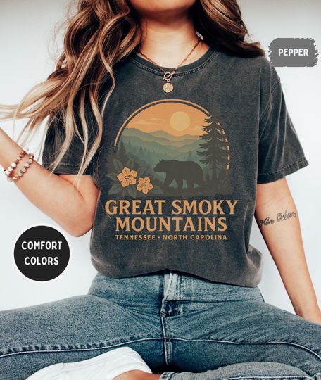 Discover Retro Great Smoky Mountains National Park T-shirt, Nature Lover Apparel, Mountains Tee, Outdoor Adventure gift