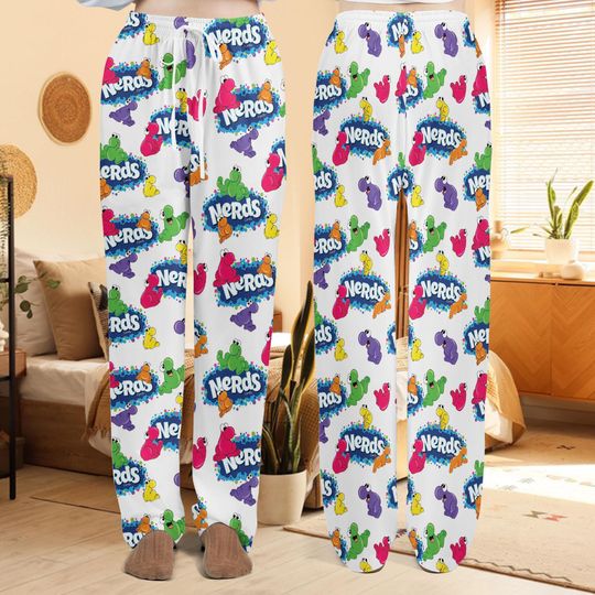 Discover Candy Group Halloween Pajama Pants, Matching Nerds Candy Costume Party PJs for Women and Family