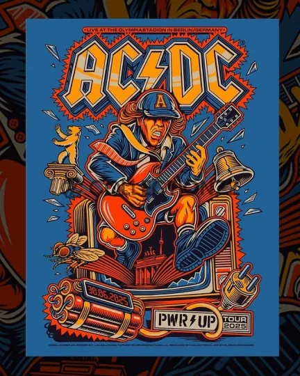 Discover AC-DC Olympiastadion Berlin June 30th 2025 Poster