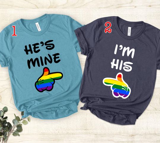 I'm His He Is Mine , Disney Couples , Matching Shirts, Valentine's Day, Anniversary, DisneyMoon