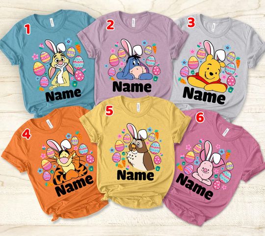 Discover Disney Winnie The Pooh Easter Shirt, Easter Pooh Bear Shirt, Disney Tigger Easter Shirt, Disney Piglet Easter Shirt, Disney Eeyore Easter