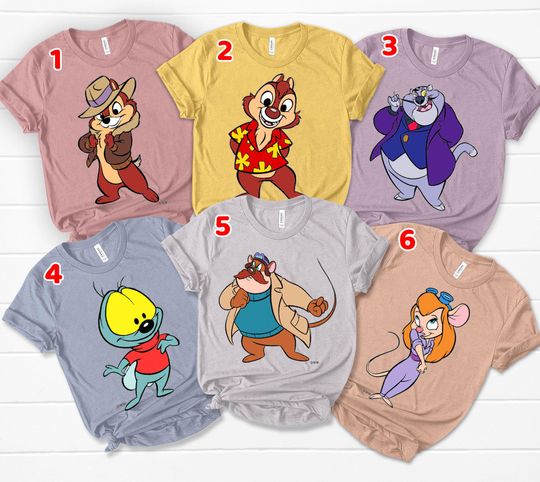 Discover Disney Chip and Dale T-Shirt Rescue Rangers Shirt, Disney Group Shirt, Disney Character Shirt, Disney Vacation Shirt, Disneyland Trip Shirt