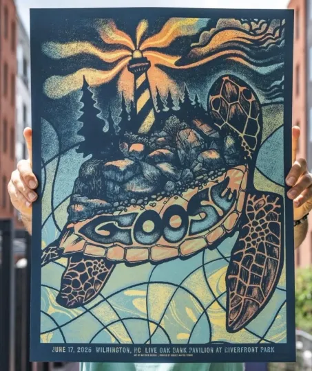 Discover Goose the Band June 17th 2025 Live Oak Bank Pavilion Wilmington Poster