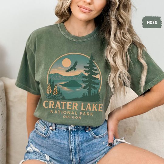 Vintage Crater Lake National Park T-shirt, Nature Lover Gift