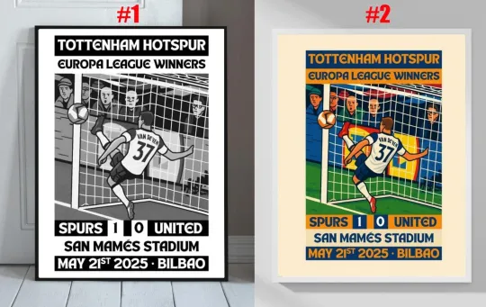 Discover Tottenham Hotspur, Europa League Winners, Football Poster, Van De Ven Poster