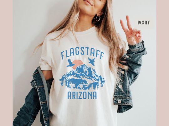 Discover Vintage Flagstaff Comfort Colors Shirt, Retro Arizonna state tshirt, Flagstaff Vacation Gift Tee, Arizonna Hiking Tee Shirt, Camping Shirt