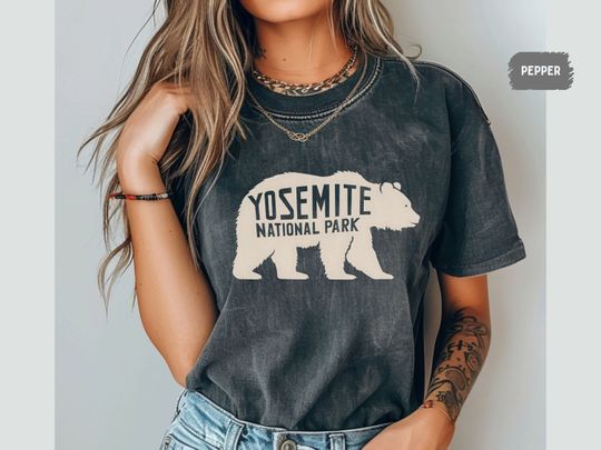 Discover Yosemite National Park Comfort Colors Shirt California Vintage Shirt Bear tee Yosemite Family Trip Yosemite Park gift California Souvenir