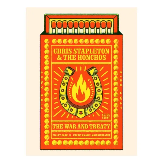 Chris Stapleton & The Honchos June 27th 2025 Tinley Park IL Poster