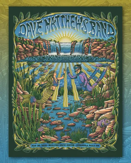 Discover Dave Matthews Band May 30th 2025 Cuyahoga Falls Poster