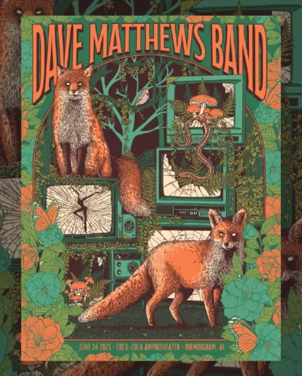 Discover Dave Matthews Band June 24th 2025 Birmingham Albm Poster