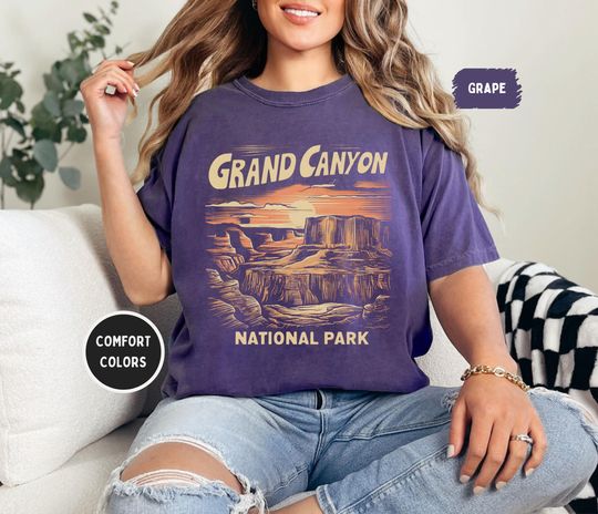 Discover Vintage Grand Canyon National Park shirt, Comfort Colors Arizonna tshirt, Grand Canyon gift Grand Canyon Sweater Hiking&nbsp;souvenir Camping tee