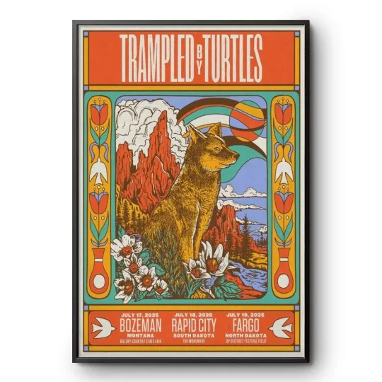 Discover Trampled By Turtles July 17 2025 Gallatin County Fairgrounds in Bozeman Poster