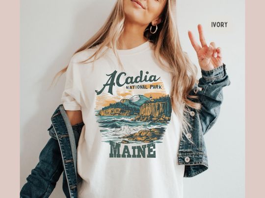 Discover Acadia National Park shirt, Vintage Maine tshirt, Acadia National Park gifts, Retro Maine Sweatshirt, Hiking&nbsp;gift, Acadia Park Souvenir Tee