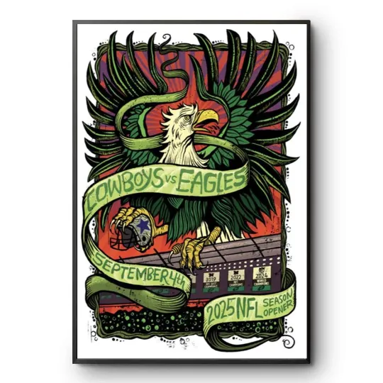 Discover Cowboys vs Eagles 2025 football Season September 4 2025 Poster