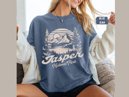 Discover Vintage Jasper National Park Comfort Colors shirt,  Retro Jasper T Jasper Tshirt Canadian Rockies tee Rocky Mountains Oversized Canada gifts