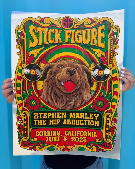 Discover Stick Figure Corning CA June 5th 2025 Poster
