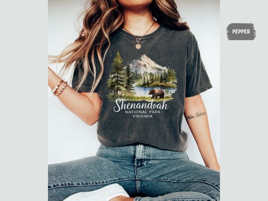 Discover Vintage Shenandoah National Park Comfort Colors Shirt, Virginia Hiking Shirt Shenandoah Family Trip Shenandoah Park gift Virginia Souvenir