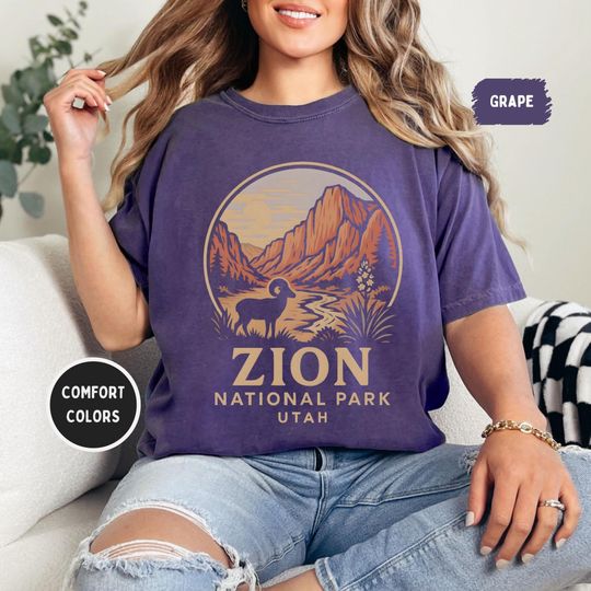 Vintage Zion National Park T-Shirt, Outdoor Lover Shirt, Nature Lover, National