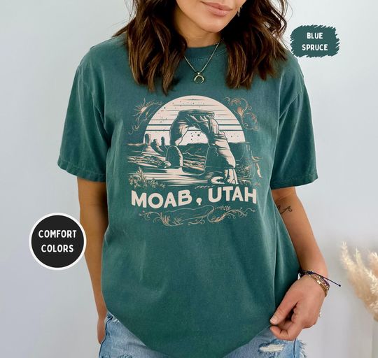 Discover Moab Utah Comfort Colors T-shirt, Unisex Tee, Southwest Desert Shirt, Mountain Lover Gift, Nature Theme Apparel