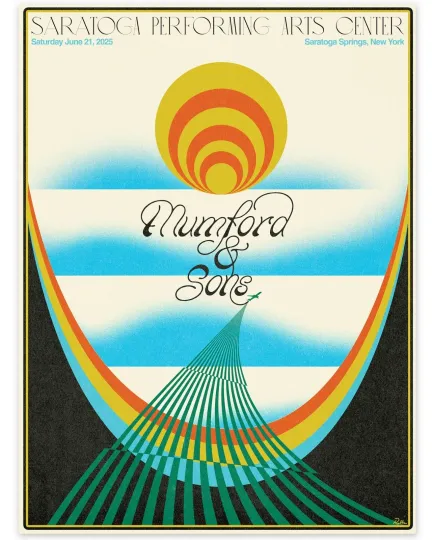 Mumford and Sons Saratoga Performing Arts Center June 21st 2025 Poster