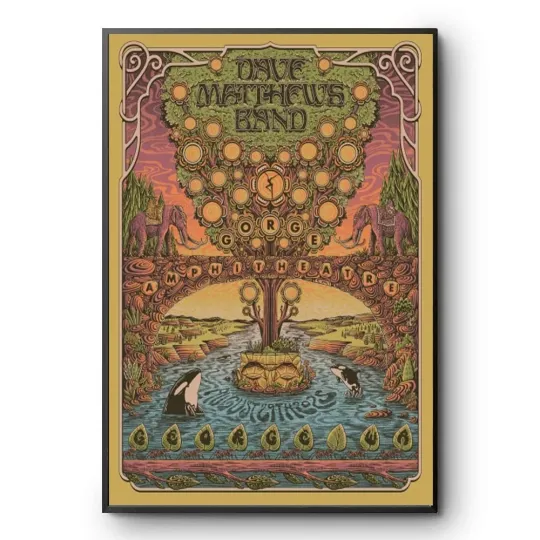 Discover Dave Matthews Band Show  The Gorge Amphitheatre George WA August 29 2025 Poster